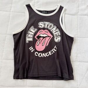 The ROLLING STONES | Graphic Tank - Greyish Black & White - Small